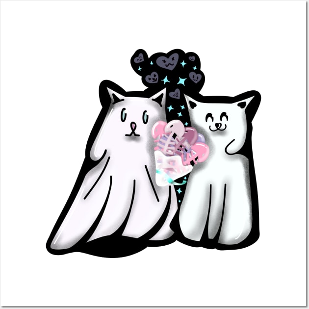 Cat ghosts Wall Art by ORTEZ.E@GMAIL.COM